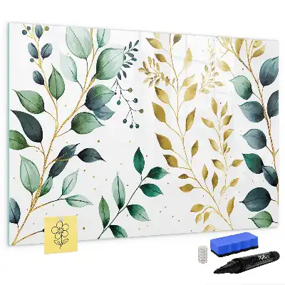 Tableau magnétique pour dessiner motif de feuilles de plantes