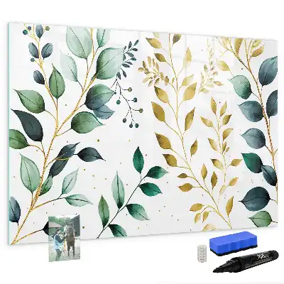 Tableau magnétique pour dessiner motif de feuilles de plantes