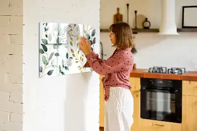 Tableau magnétique pour dessiner motif de feuilles de plantes