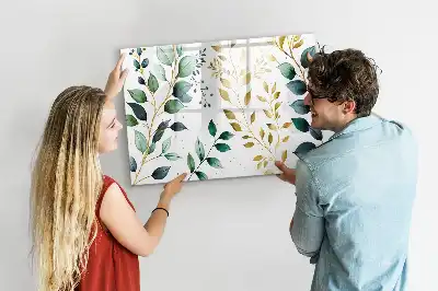 Tableau magnétique pour dessiner motif de feuilles de plantes