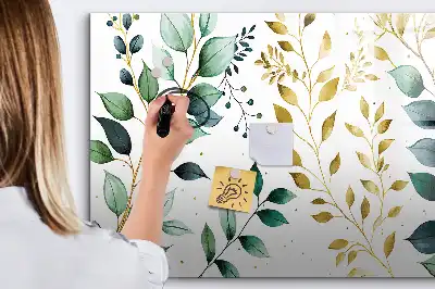 Tableau magnétique pour dessiner motif de feuilles de plantes