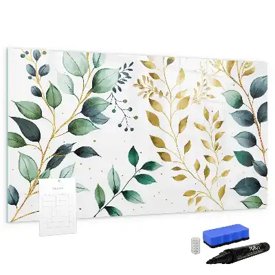 Tableau magnétique pour dessiner motif de feuilles de plantes
