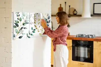 Tableau magnétique pour dessiner motif de feuilles de plantes