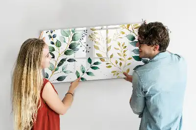 Tableau magnétique pour dessiner motif de feuilles de plantes
