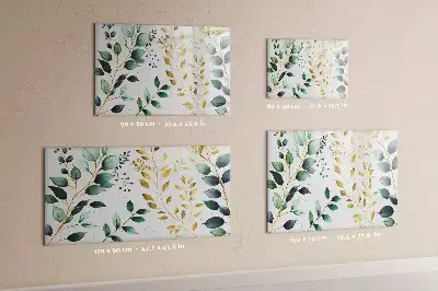 Tableau magnétique pour dessiner motif de feuilles de plantes