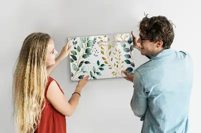 Tableau magnétique pour dessiner motif de feuilles de plantes