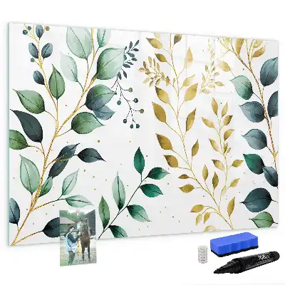 Tableau magnétique pour dessiner motif de feuilles de plantes