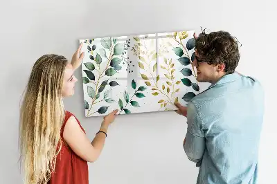 Tableau magnétique pour dessiner motif de feuilles de plantes