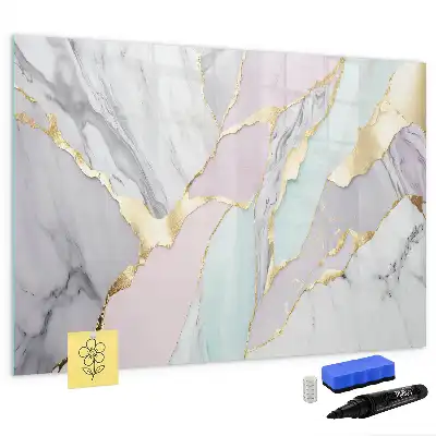 Tableau magnétique à dessiner motif marbre