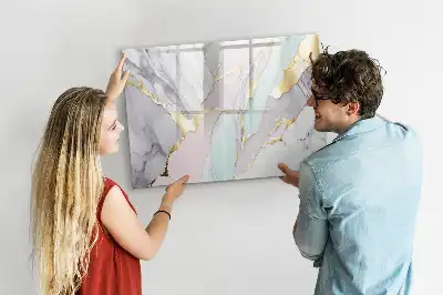 Tableau magnétique à dessiner motif marbre