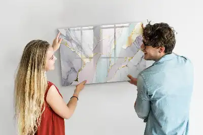 Tableau magnétique à dessiner motif marbre