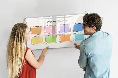 Planificateur hebdomadaire tableau magnétique à dessiner