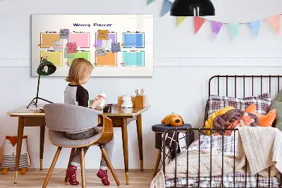 Planificateur hebdomadaire tableau magnétique à dessiner