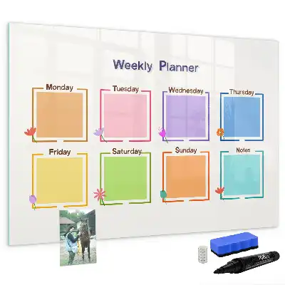 Planificateur hebdomadaire tableau magnétique à dessiner