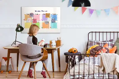 Planificateur hebdomadaire tableau magnétique à dessiner