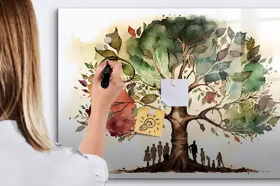 Arbre généalogique tableau magnétique à dessiner
