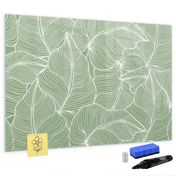Tableau magnétique pour dessiner motif de feuilles