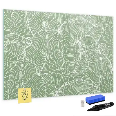 Tableau magnétique pour dessiner motif de feuilles