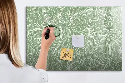 Tableau magnétique pour dessiner motif de feuilles