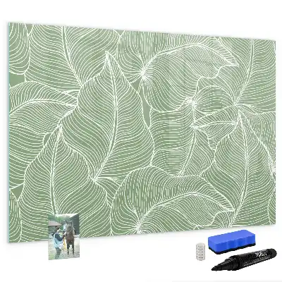 Tableau magnétique pour dessiner motif de feuilles