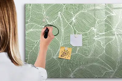Tableau magnétique pour dessiner motif de feuilles