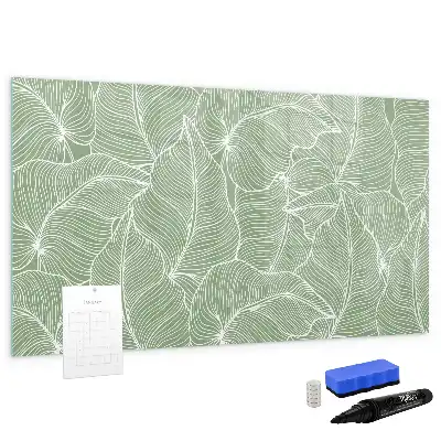 Tableau magnétique pour dessiner motif de feuilles