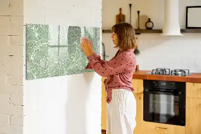 Tableau magnétique pour dessiner motif de feuilles