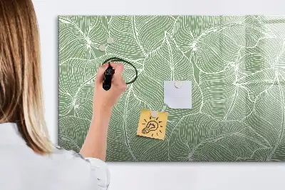 Tableau magnétique pour dessiner motif de feuilles
