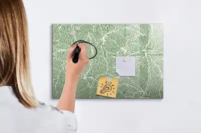 Tableau magnétique pour dessiner motif de feuilles