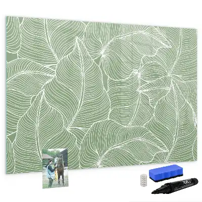 Tableau magnétique pour dessiner motif de feuilles