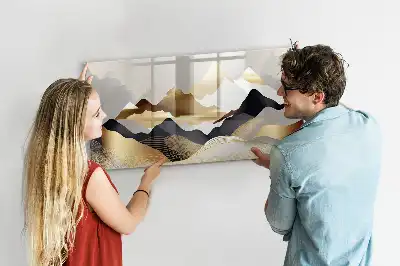 Tableau magnétique pour dessiner motif montagnes abstraites