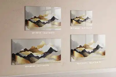 Tableau magnétique pour dessiner motif montagnes abstraites