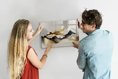 Tableau magnétique pour dessiner motif montagnes abstraites
