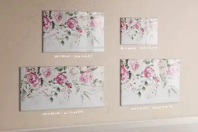 Tableau magnétique à dessiner roses en aquarelle