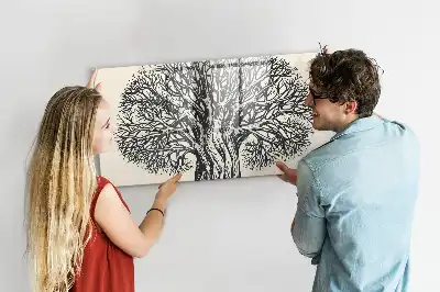 Tableau magnétique à dessiner motif grand arbre nature