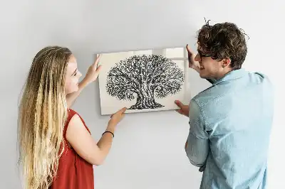 Tableau magnétique à dessiner motif grand arbre nature