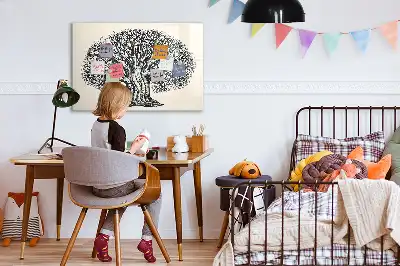 Tableau magnétique à dessiner motif grand arbre nature