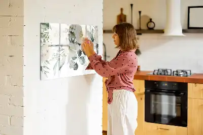 Tableau magnétique à dessiner motif fleurs
