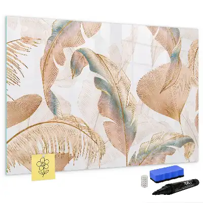 Tableau magnétique à dessiner motif de feuilles