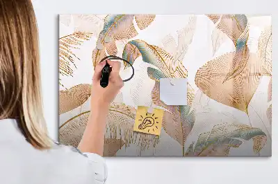 Tableau magnétique à dessiner motif de feuilles