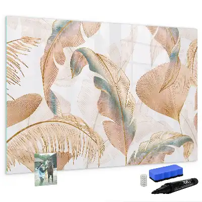 Tableau magnétique à dessiner motif de feuilles