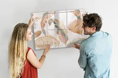 Tableau magnétique à dessiner motif de feuilles