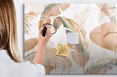 Tableau magnétique à dessiner motif de feuilles