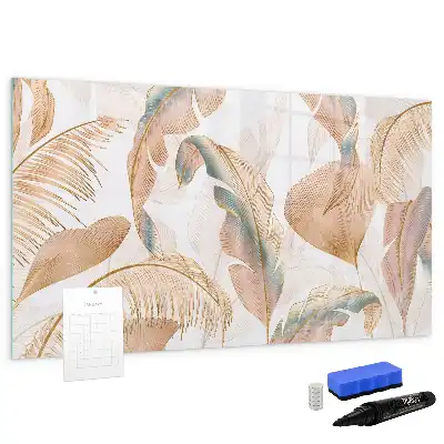 Tableau magnétique à dessiner motif de feuilles