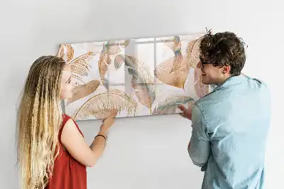 Tableau magnétique à dessiner motif de feuilles