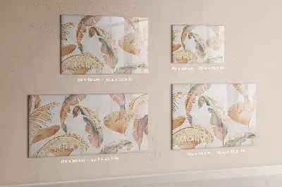 Tableau magnétique à dessiner motif de feuilles
