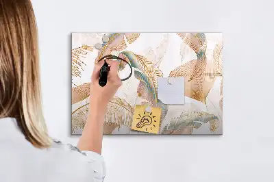 Tableau magnétique à dessiner motif de feuilles