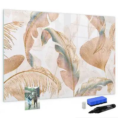 Tableau magnétique à dessiner motif de feuilles