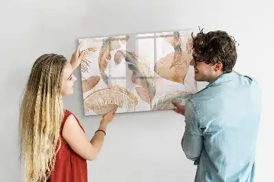 Tableau magnétique à dessiner motif de feuilles