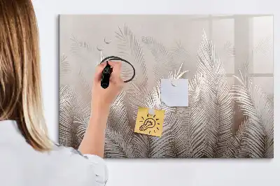 Tableau magnétique pour dessiner motif feuilles exotiques